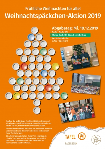 Plakat zur Weihnachtspäckchenaktion 2019